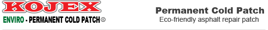 コジェックス パーマネント コールドパッチ：全天候型常温合材 & バインダー
